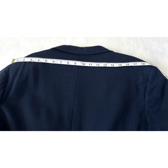 CRICKETEER Magrams Wool Blazer Men's Navy Blue 2-Button Gold Sport Coat Preppy - Picture 5 of 9